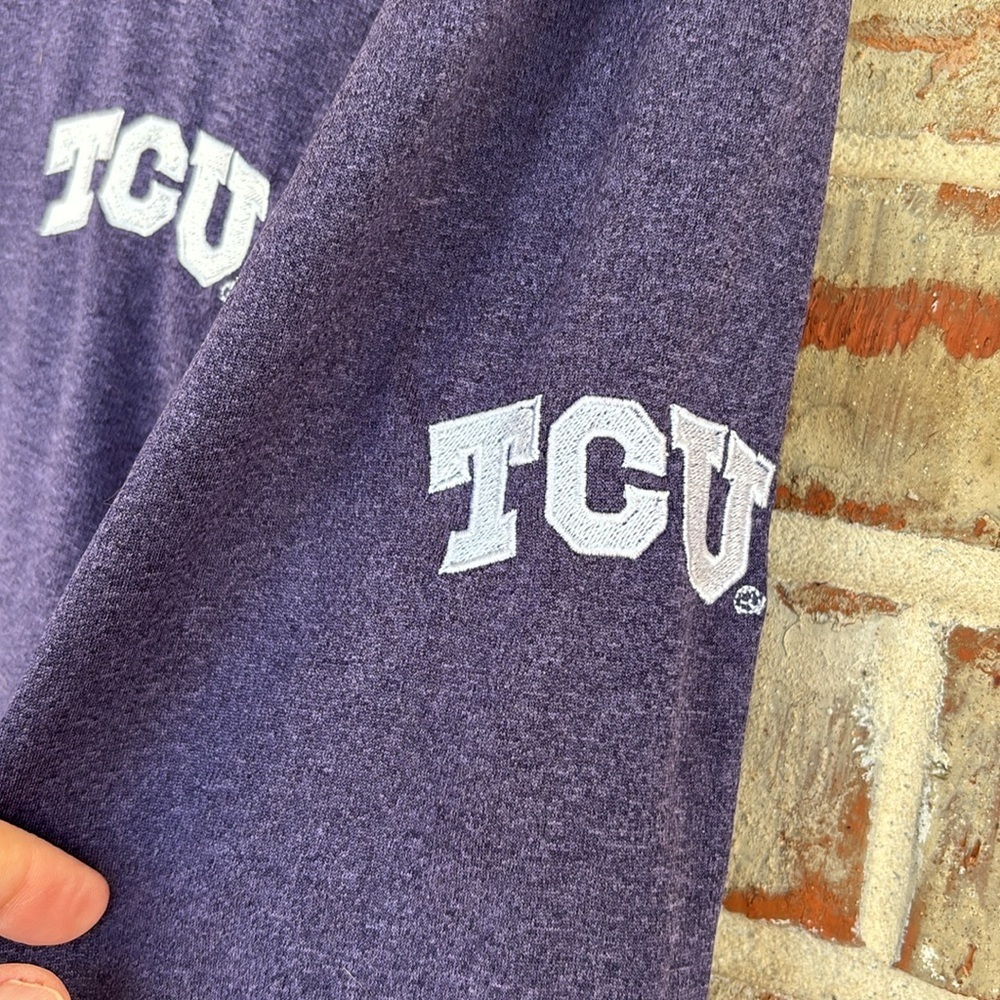 TCU Purple Women’s Quarter Zip Pull Over Top - Picture 3 of 9